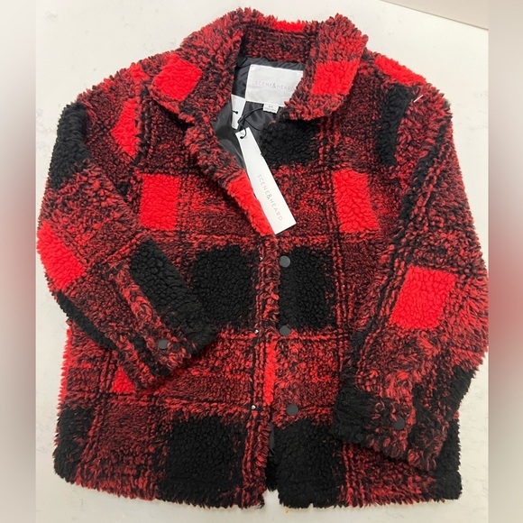 Cat & Jack Other - Kids Red and Black Checkered Jacket